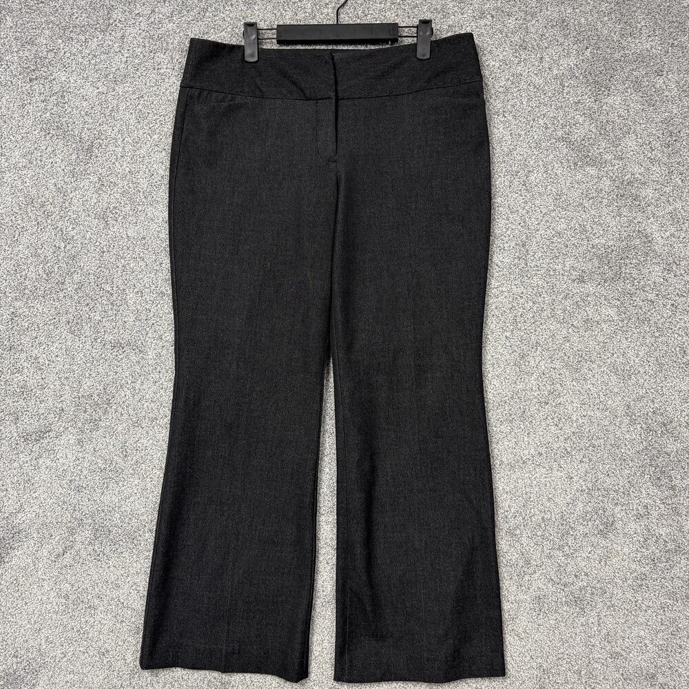 Express Design Studio Editor Dress Pants Womens 10R Black Bootcut Corporate Goth